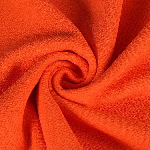 Orange NEW Liverpool Fabric by the yard - Stretch Solid - Strip Half Yard Polyester Knit Jersey Liverpool Fabric for Bows -NOT Bullet