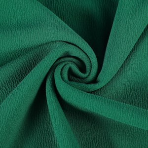 Emerald NEW Liverpool Fabric by the yard - Stretch Solid - Strip Half Yard Polyester Knit Jersey Liverpool Fabric for Bows - NOT Bullet