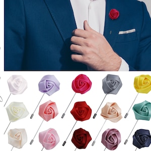 15 pcs Flower Lapel Pin, Lapel Pin, Lapel Pin, Wedding Lapel Pin, Men Lapel Pin, Lapel Flower, Wedding Boutonniere, Men&#39;s Lapel