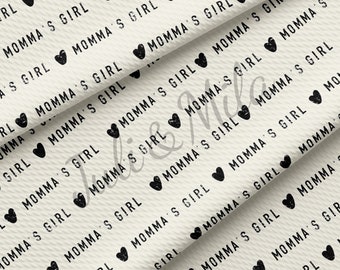 Momma's Girl Printed Liverpool Bullet Textured Fabric by the yard 4Way Stretch Solid Strip Thick Knit Jersey Liverpool Fabric Momma's Girl 2