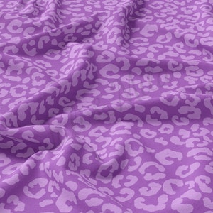 DBP Fabric Double Brushed Polyester Fabric by the Yard DBP Jersey Stretchy Soft Polyester Stretch Fabric DBPvioletleopard