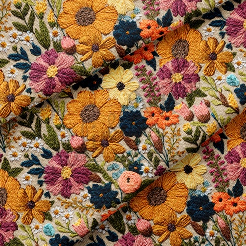 Tissu texturé imprimé floral Liverpool Bullet imprimé broderie par mètre AA1702