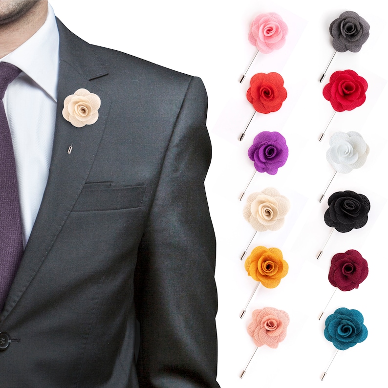 Flower Lapel Pin Lapel Pin Lapel Pin Wedding Lapel Pin Men Etsy