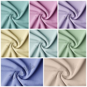 Pastel Liverpool Bullet Textured Fabric by the yard 4 Way Stretch Solid - Strip Half Yard Thick Knit Jersey Liverpool Fabric for Bows