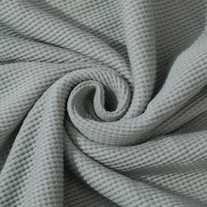 97 percent Cotton 3 percent Spandex Waffle Cotton Fabric by the yard Waffle Knit Stretchy Fabric image 6