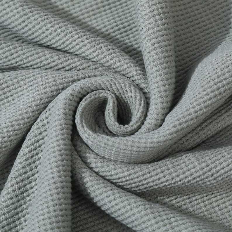 97 percent Cotton 3 percent Spandex Waffle Cotton Fabric by the yard Waffle Knit Stretchy Fabric image 6
