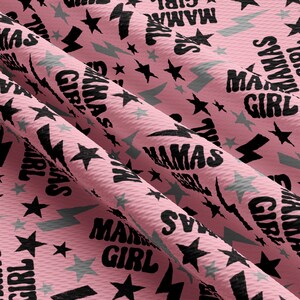 a pink background with stars and the words mama's girl on it