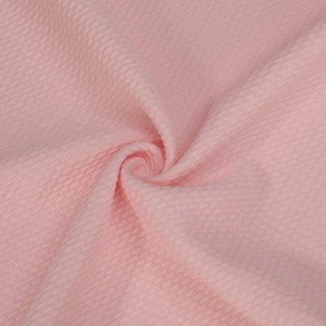 Light Pink Liverpool Bullet Textured Fabric by the yard 4 Way Stretch Solid - Strip Half Yard Thick Knit Jersey Liverpool Fabric for Bows