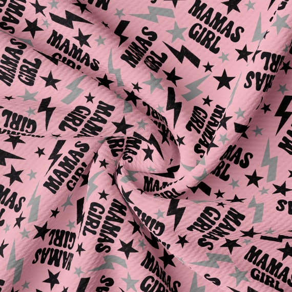 Mama's Girl Liverpool Bullet Fabric by the yard Knit Jersey Bamboo Cotton Spandex DBP Swim Waffle Rib Knit Scuba Minky Muslin AA2754