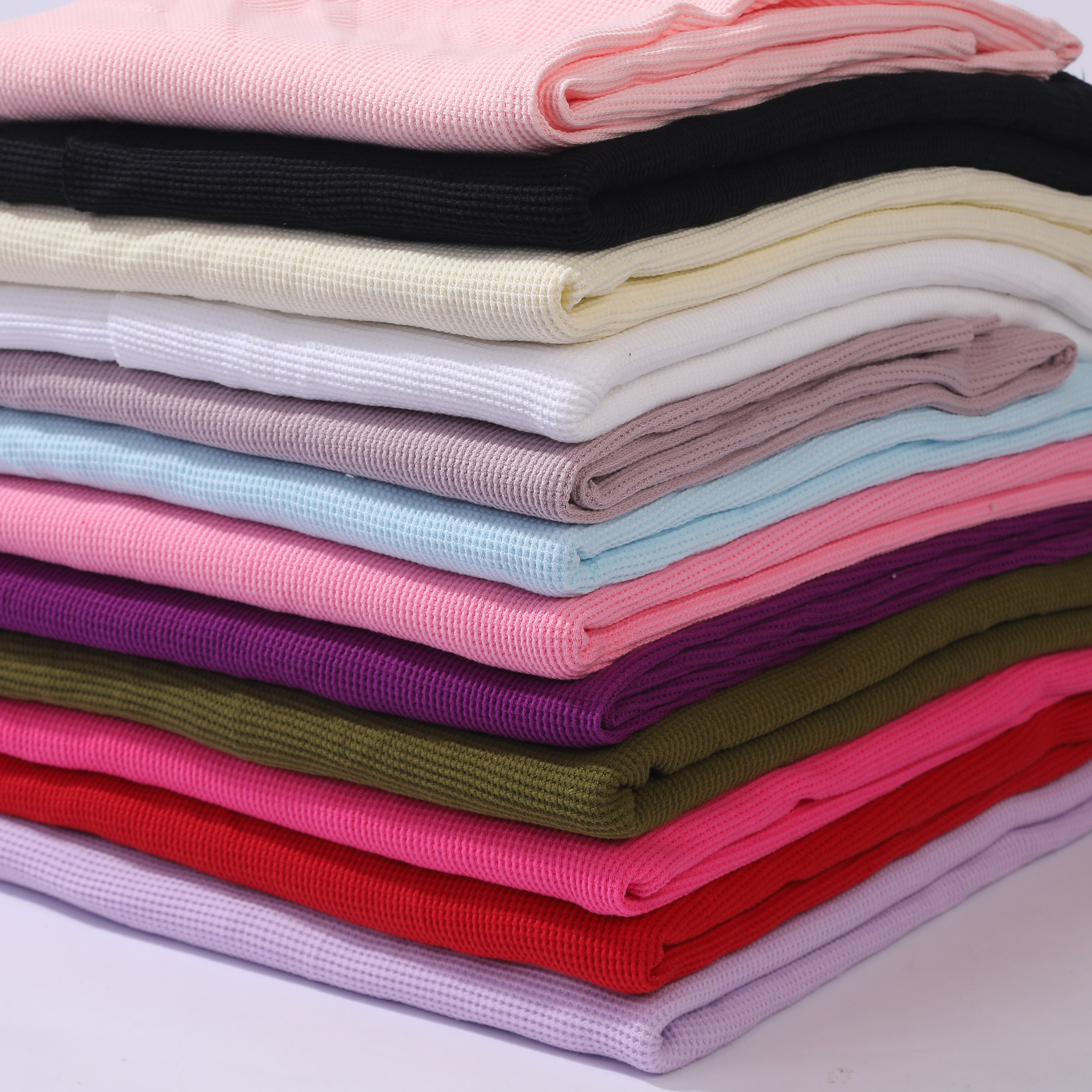 97 Percent Cotton 3 Percent Spandex Waffle Cotton Fabric by the