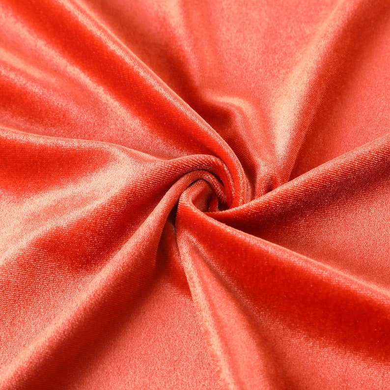 Rekbare fluwelen stof op maat gesneden Stretchstoffen Polyester Spandex voor scrunchies Kleding Kostuums Handwerk Strikjes afbeelding 4