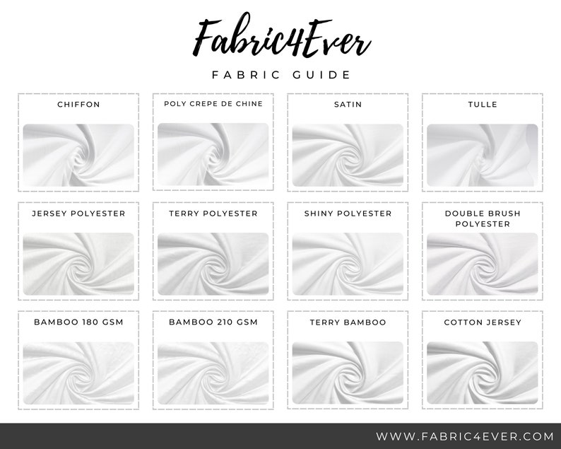 a white fabric pattern with the text fabricter fabric guide