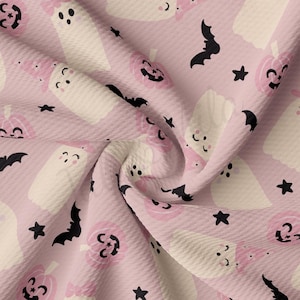 Fall Halloween Printed Liverpool Bullet Textured Fabric by the yard 4 Way Stretch Solid Strip Thick Knit Jersey Liverpool Fabric AA2852