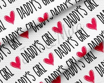 Daddy's Girl Printed Liverpool Bullet Textured Fabric by the yard 4Way Stretch Solid Strip Thick Knit Jersey Liverpool Fabric AA291