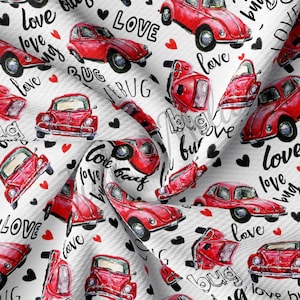 Valentine&#39;s Day Printed Liverpool Bullet Textured Fabric by the yard 4Way Stretch Solid Strip Thick Knit Jersey Liverpool Fabric VD22