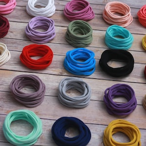 white nylon headbands