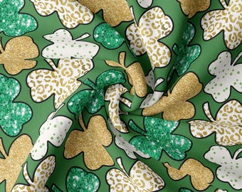 Tela DBP de poliéster doblemente cepillado, cortada a medida. Tela elástica de punto DBP para el Día de San Patricio, 1 yarda (DBP3117).