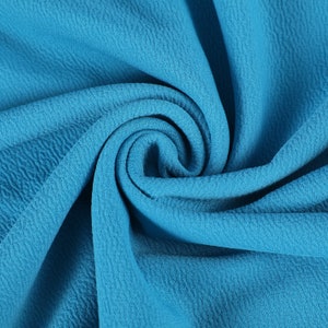 Turquoise NEW Liverpool Fabric by the yard - Stretch Solid - Strip Half Yard Polyester Knit Jersey Liverpool Fabric for Bows -NOT Bullet