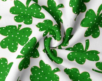 Tela DBP de poliéster doblemente cepillado, cortada a medida. Tela elástica de punto DBP para el Día de San Patricio, 1 yarda (DBP3122).