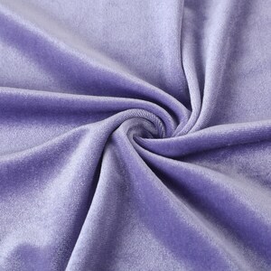 Lilac Stretchy Velvet Fabric by The Yard Stretch Fabrics Polyester Spandex for Scrunchies Clothes Costumes Crafts Bows