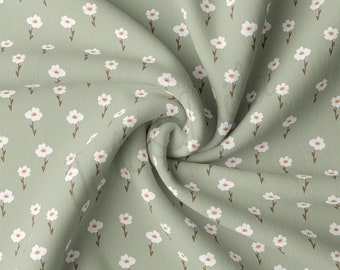 Floral DBP Fabric Double Brushed Polyester Fabric by the Yard DBP Jersey Stretchy Soft Polyester Stretch Fabric DBP2183 Floral Flowers