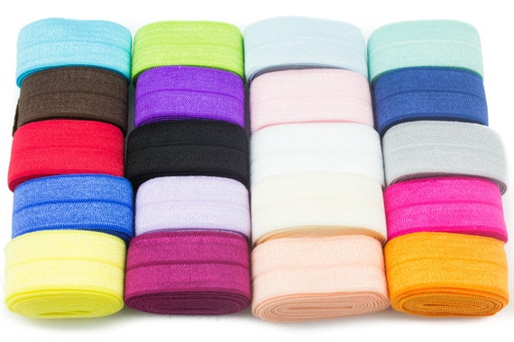 Solid Fold Over Elastic Variety Pack - 20 yards 1 yard of Each Color