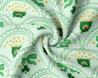 Tela DBP de poliéster doblemente cepillado, cortada a medida. Tela elástica de punto DBP para el Día de San Patricio, 1 yarda (DBP3114).