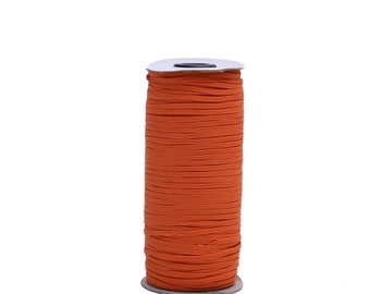 Orange 1/8 inch Elastic Roll - Elastic for Face Mask - Skinny Elastic - Elastic by the yard - Thin Elastic for Face Mask 3 mm Rope Cord