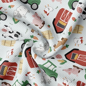 Farm Printed Liverpool Bullet Textured Fabric by the yard 4Way Stretch Solid Strip Thick Knit Liverpool Fabric AA1821