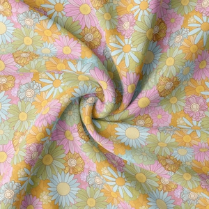 DBP Fabric Doppelt Gebürsteter Polyester Stoff Schüttgut DBP Jersey Dehnbarer Weicher Polyester Stretch Stoff DBP1470 Floral