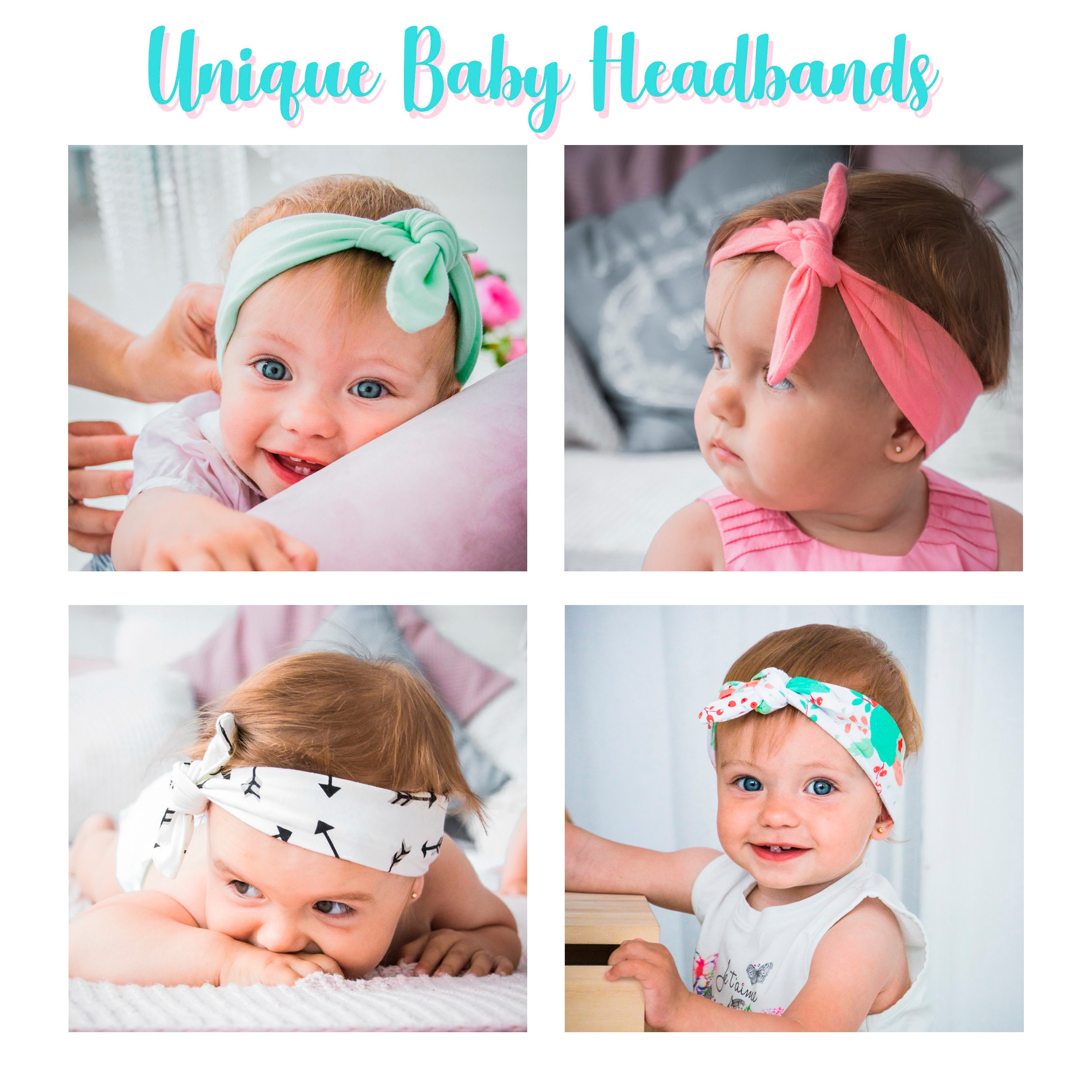 Baby Headbands Baby Girl Headbands Baby Head Wraps Newborn Etsy