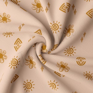 Tessuto a maglia a coste tagliato su misura Jersey a coste Tessuto elasticizzato in poliestere morbido 1 iarda RBK2282 Boho