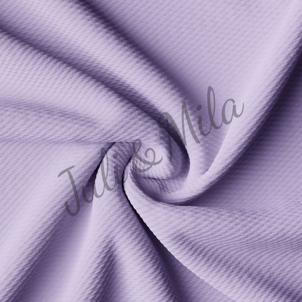 Pastel Lilac Liverpool Bullet Textured Fabric by the yard 4 Way Stretch Solid-Strip Half Yard Thick Knit Jersey Liverpool Fabric forBows