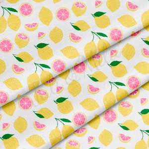 100% Cotton Fabric By the Yard Printed in USA Cotton Sateen -  Cotton CTN2392 Lemons