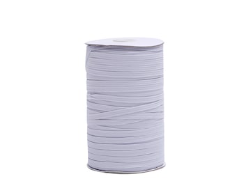 White 1/4 inch Elastic for Sewing Face Mask Skinny Elastic by the yard Thin Braided Elastic 6mm Elastic Band Rope Cord Flat Flat Strap