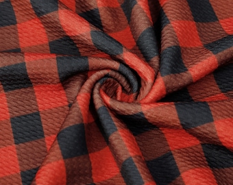 Met kerst bedrukte Liverpool Bullet-structuurstof op maat gesneden gebreide jersey Liverpool-stof voor strikken Rode plaid