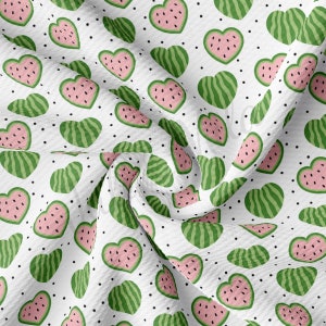 Liverpool Bullet Textured Fabric by the yard 4Way Stretch Solid Strip Thick Knit Jersey Liverpool Fabric AA2482 Watermelon