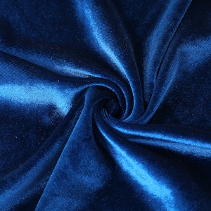 Teal Stretchy Velvet Fabric by The Yard Stretch Fabrics Polyester Spandex for Scrunchies Clothes Costumes Crafts Bows