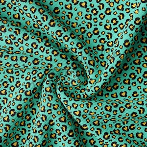 Cheetah Leopard Liverpool Bullet Textured Fabric by the yard 4Way Stretch Solid Strip Thick Knit Jersey Liverpool Fabric AA157  TBP102