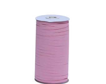 Pink 1/4 inch Elastic for Sewing Face Mask Skinny Elastic by the yard Thin Braided Elastic 6mm Elastic Band Rope Cord Flat Flat Strap