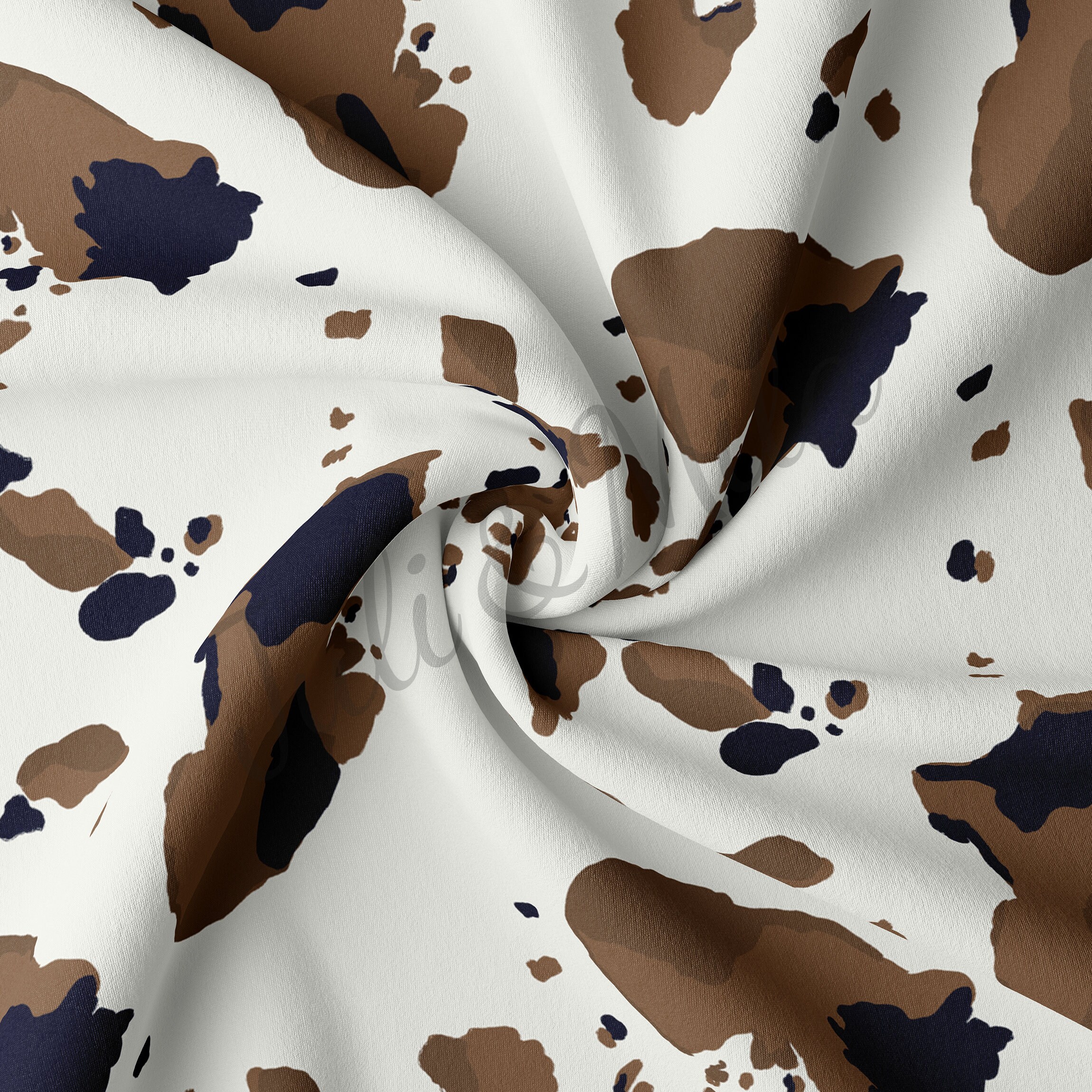 DBP Fabric Double Brushed Polyester Fabric by the Yard DBP Jersey Stretchy Soft Polyester Stretch Fabric  1 Yard brown spots