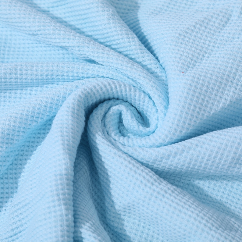 97 percent Cotton 3 percent Spandex Waffle Cotton Fabric by the yard Waffle Knit Stretchy Fabric image 5