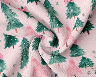 Christmas Printed Liverpool Bullet Textured Fabric by the yard 4Way Stretch Solid Strip Thick Knit Jersey Liverpool FabricAA3330