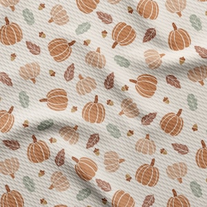 Autumn Fall Halloween Printed Liverpool Bullet Textured Fabric by the yard 4Way Stretch Solid Strip Thick Knit Liverpool Fabric AA1839