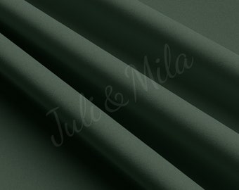 Tela de poliéster doblemente cepillada verde militar, cortada a medida. Tejido elástico de poliéster suave tipo jersey DBP, 1 yarda.