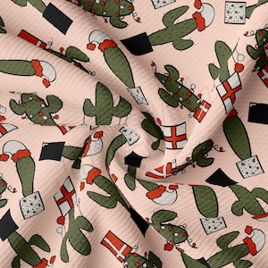 Christmas Liverpool Bullet Textured Fabric by the yard 4Way Stretch Solid Strip Thick Knit Jersey Liverpool Fabric AA2002