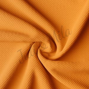 Flame Orange Liverpool Bullet Textured Fabric by the yard 4 Way Stretch Solid - Strip Half Yard Thick Knit Jersey Liverpool Fabric for Bows
