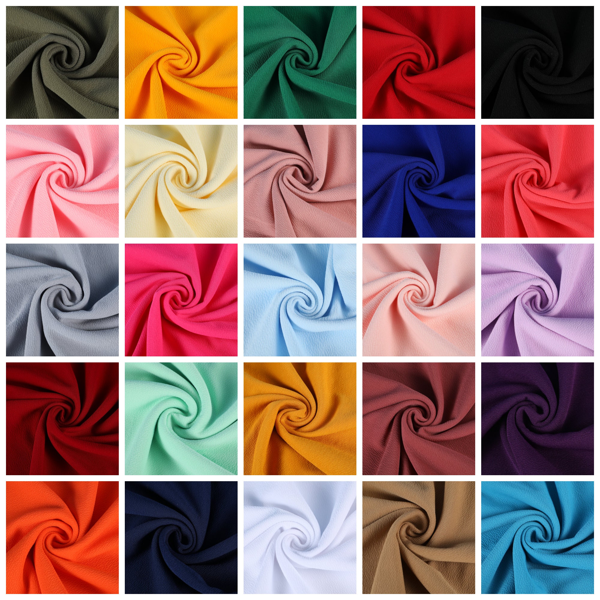 NEW Liverpool Fabric by the yard - Stretch Solid - Strip Half Yard Po…