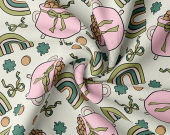 Tela DBP de poliéster doblemente cepillado, cortada a medida. Tela elástica de punto DBP para el Día de San Patricio, 1 yarda (DBP3125).