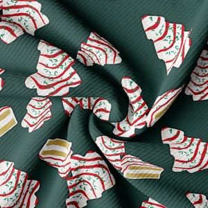 Christmas Cakes Liverpool Bullet-textuurstof op maat gesneden Effen strook in 4 richtingen stretch dik gebreide jersey Liverpool-stof AA754